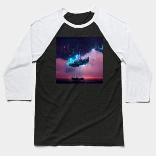 Zenith - Cyberpunk Cityscape Baseball T-Shirt